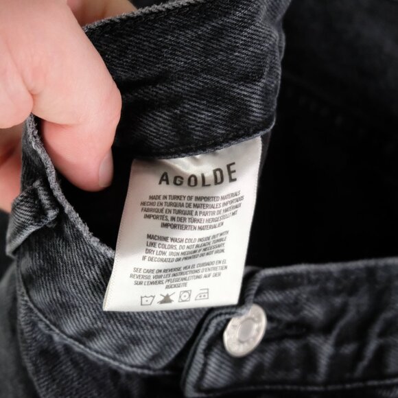 Agolde 90’s Jeans in Dark Grey - Women’s 32 - Picture 11 of 12